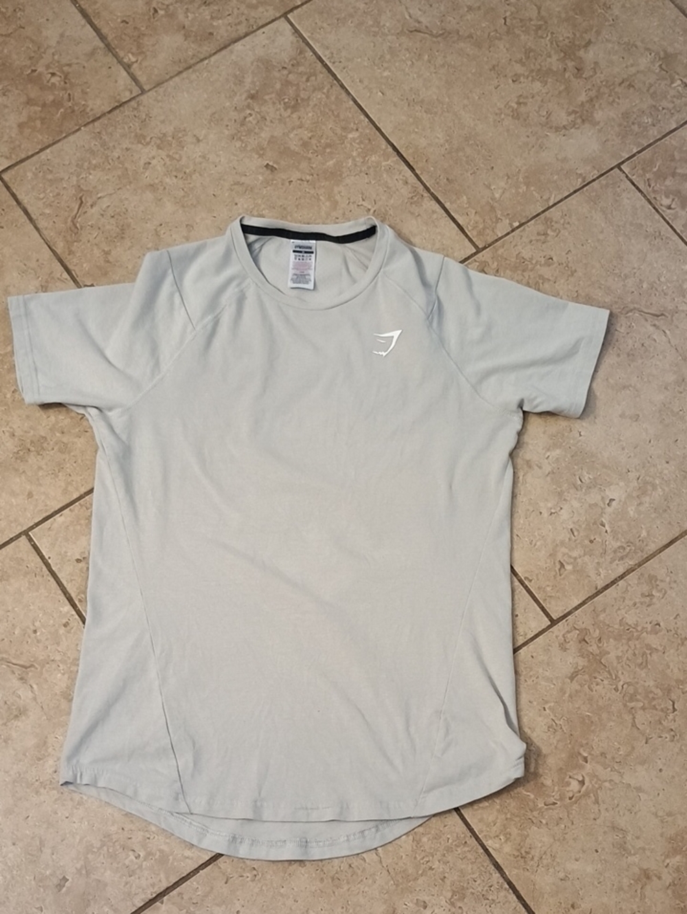 Gymshark Men’s Pale Gray Short Sleeve Training Tee
